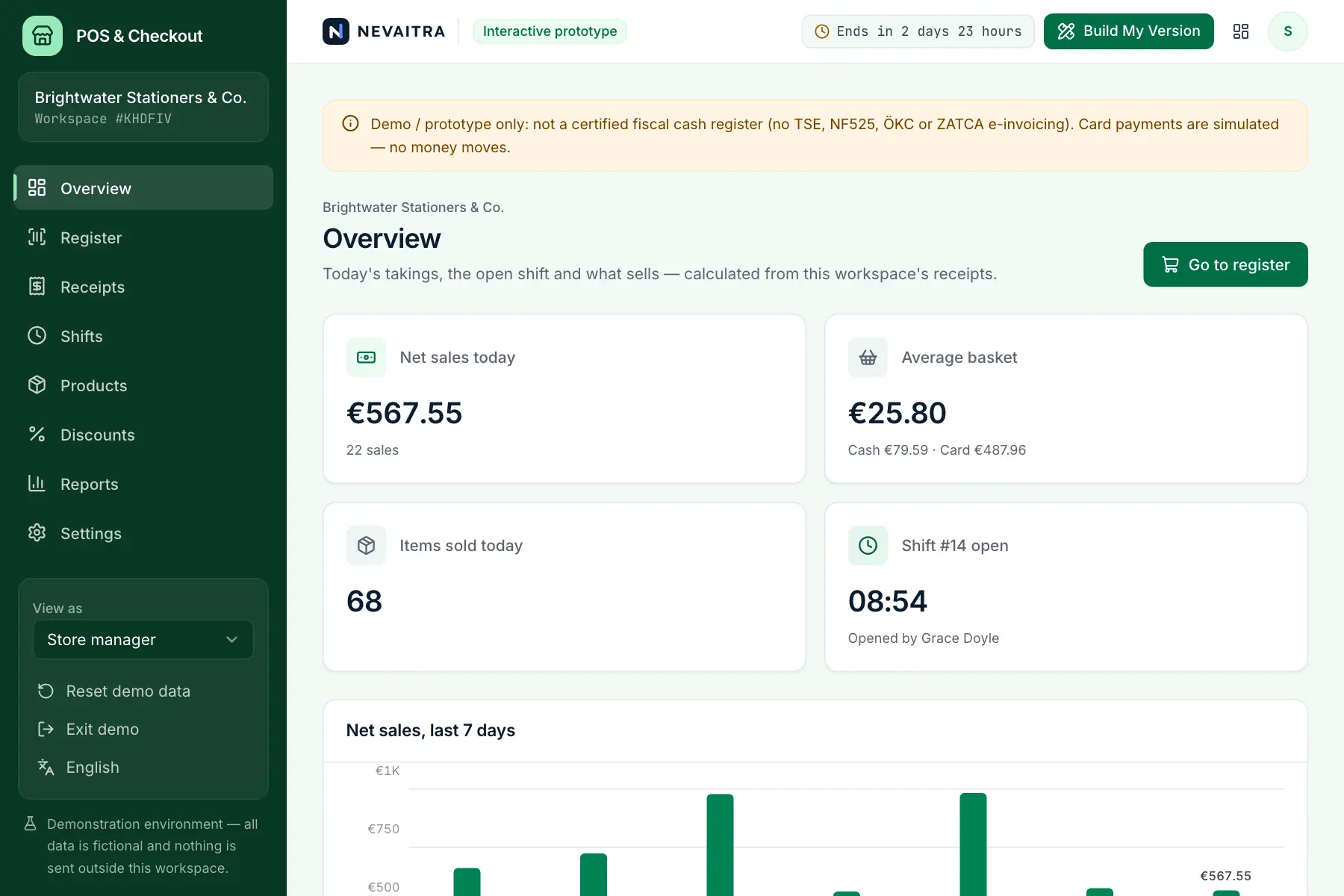 POS & Checkout demo: Overview